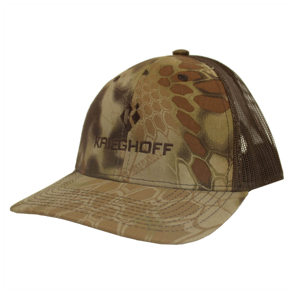 Krieghoff Trucker Hat, Kryptek Highlander/Brown
