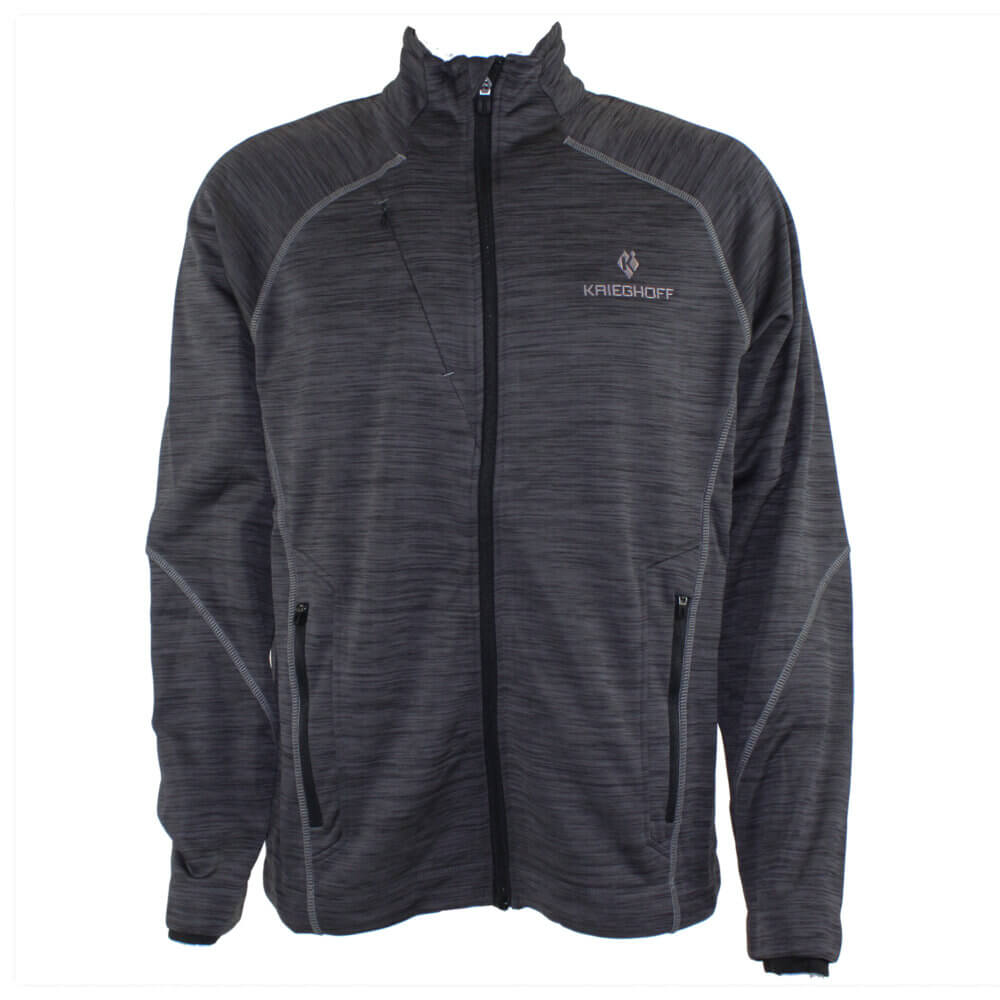 Krieghoff Flux Melange Full Zip Jacket, Dark Grey