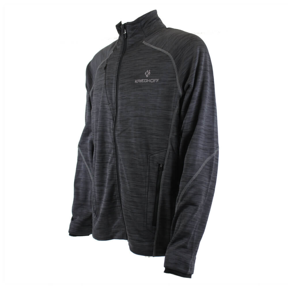 Krieghoff Flux Melange Full Zip Jacket, Dark Grey