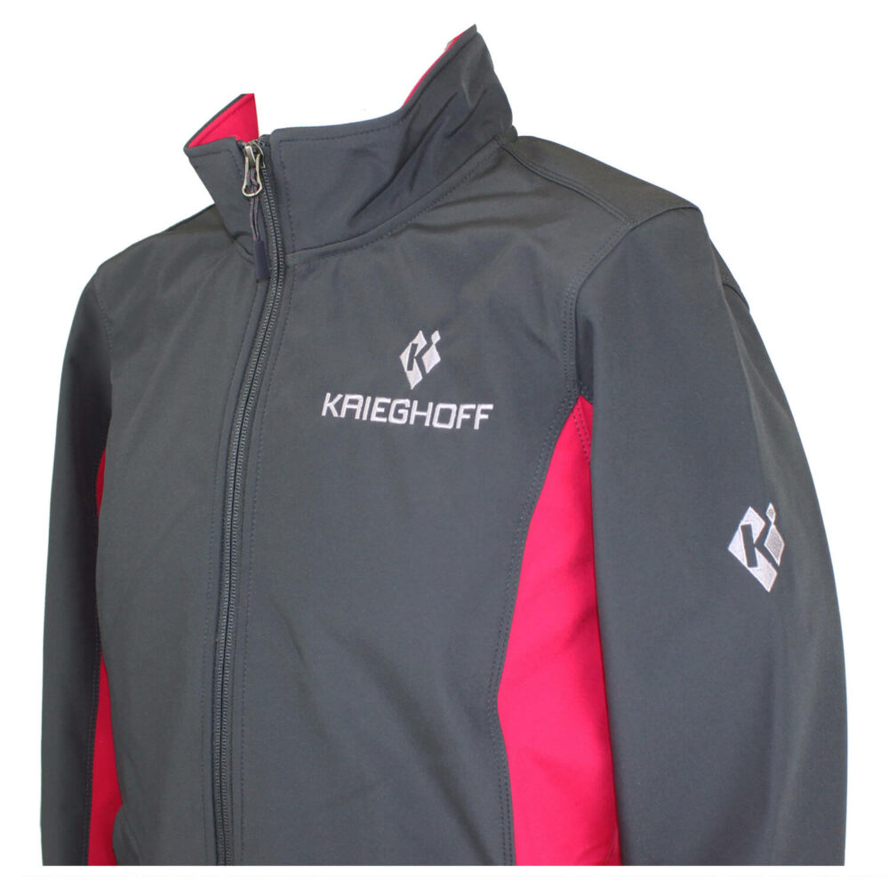 Ladies’ Soft Shell Jacket, Grey/Dark Rose