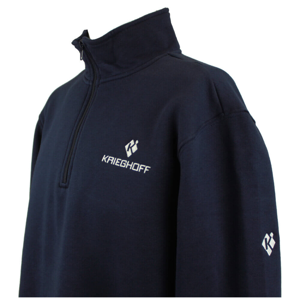 Krieghoff 1/4 Zip Sweatshirt, Navy Blue