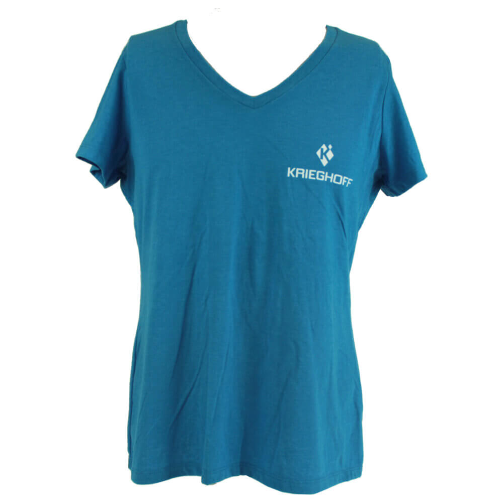 Krieghoff Ladies’ V-Neck T-Shirt, Relaxed Fit, Turquoise